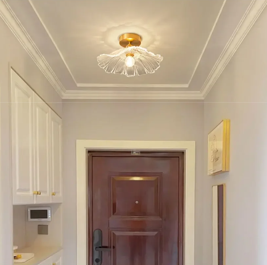 Glass Flower Ceiling Light Kitchen
