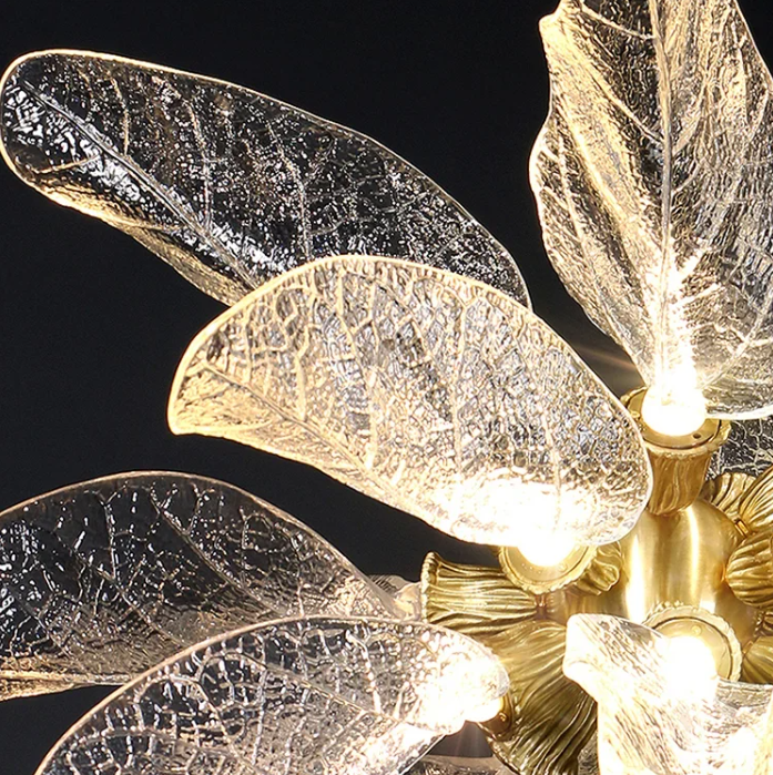 Glass Leaf Chandelier
