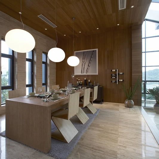 Glass Oval Opaline Lamp