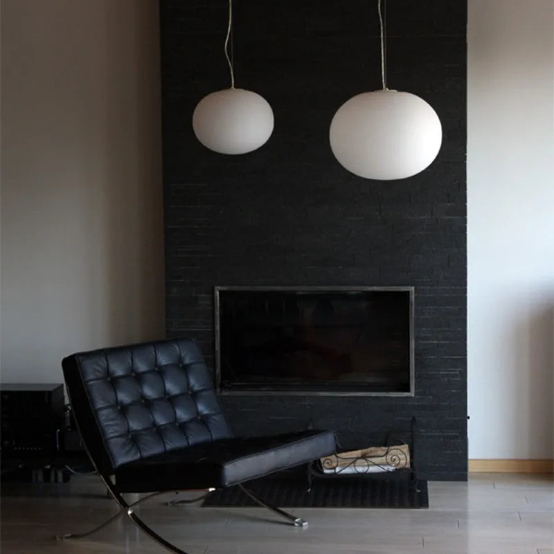 Glass Oval Opaline Lamps