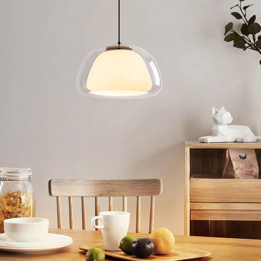 Glass Pendant Light Fixture