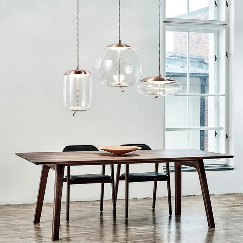 Glass Pendant Lights For Dining Room