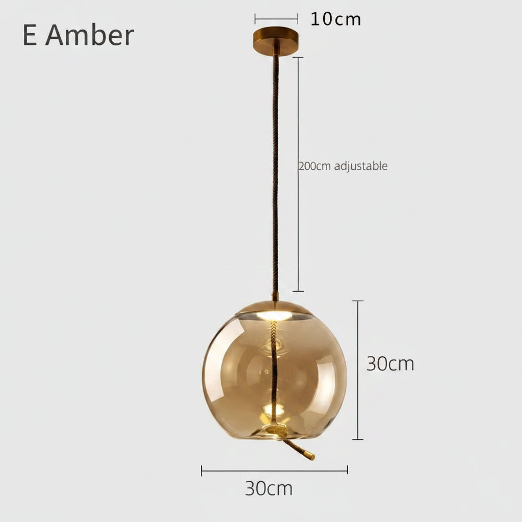 Glass Pendant Lights For Kitchen Dining Room Or Bedroom E Amber