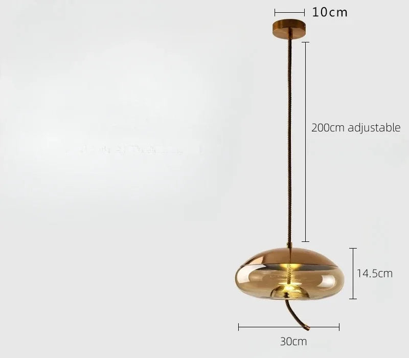 Oval Glass Pendant Lights For Kitchen Dining Room Or Bedroom
