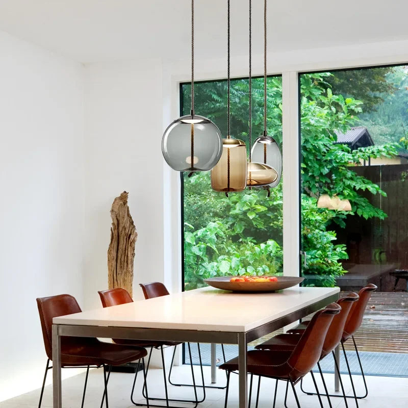 Glass Pendant Lights For Kitchen Dining Room