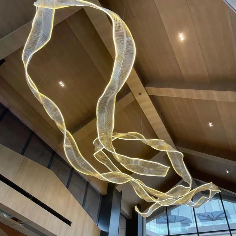 Glass Ribbon Ceiling Chandelier