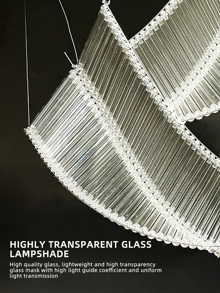 Glass Ribbon Ceiling Chandelier