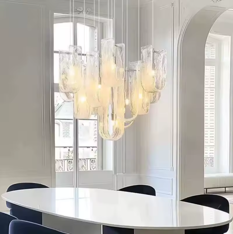 Glass Ribbon Chandeliers