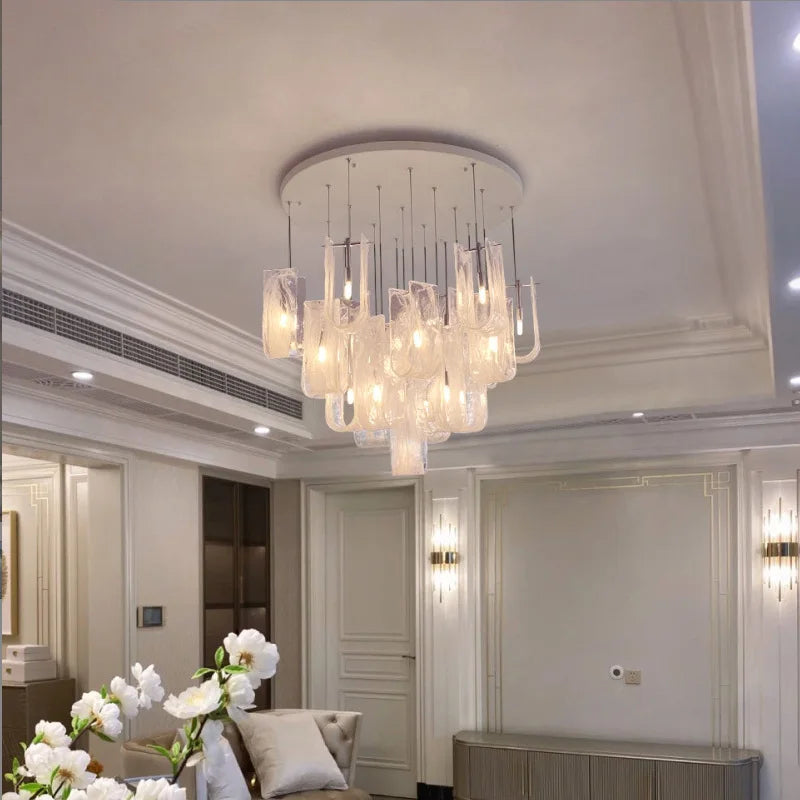 Glass Ribbon Chandeliers Living Room