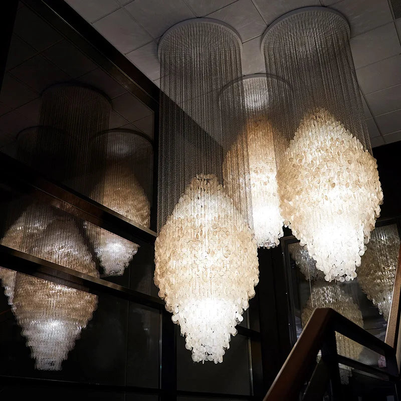 Glass Seashell Chandelier