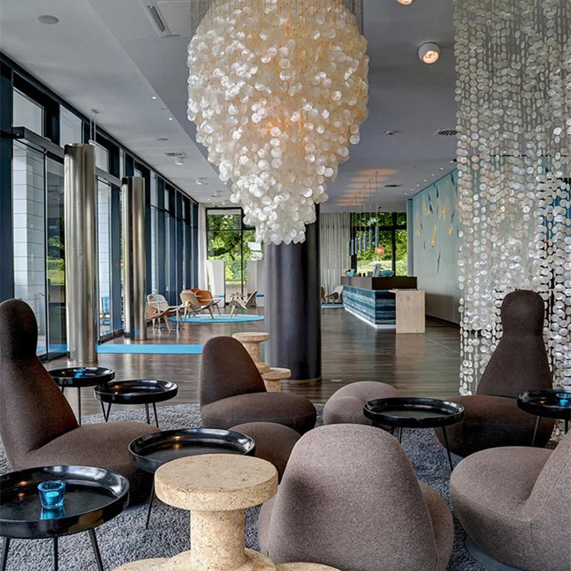 Glass Seashell Chandeliers