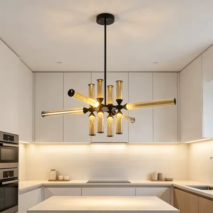 Glass Tube Chandelier