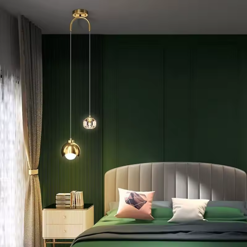 Gold Bedside Pendant Lights
