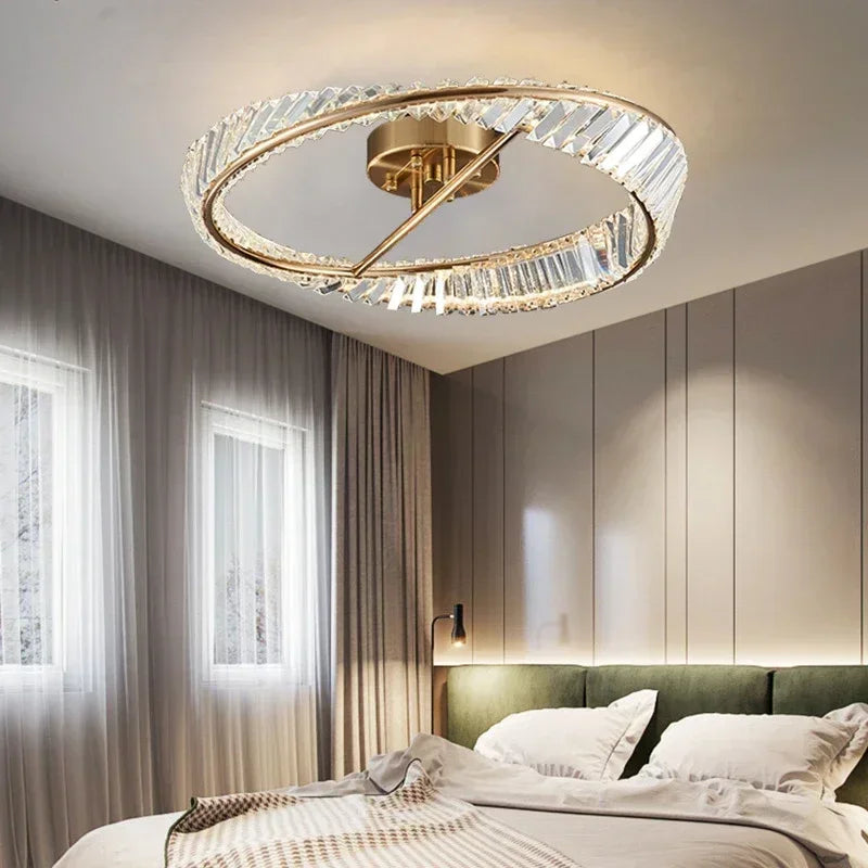 Crystal Ceiling Light with Remote Dimmable