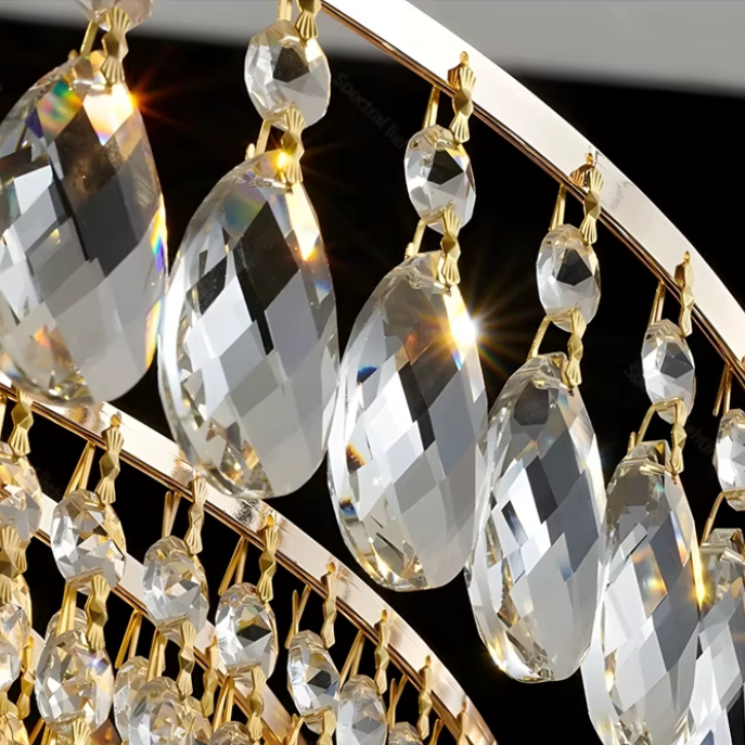 Gold Crystal Ceiling Lighting Fixtures