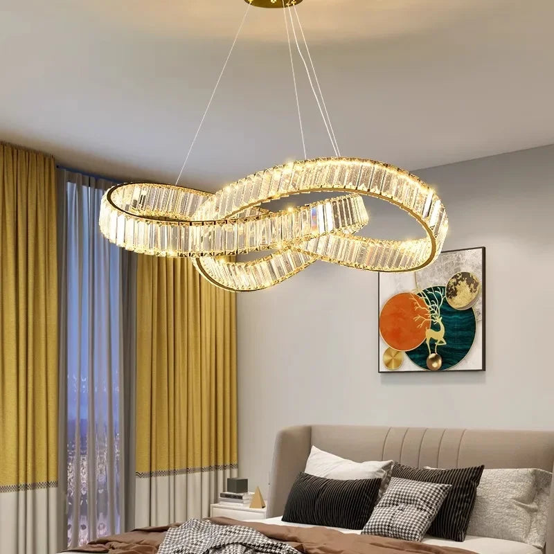 Gold Crystal Pendant Light