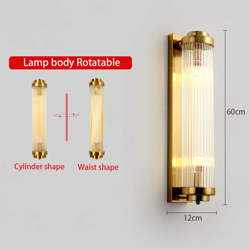 Gold Crystal Wall Light