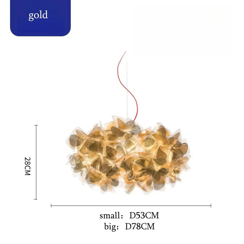 Gold Flower Petal Hanging Ceiling Lights