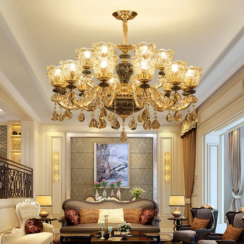 Gold chandelier