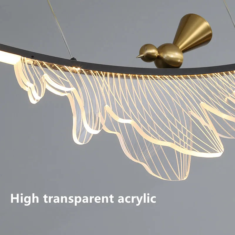 Gold Leaf Shaped Chandelier