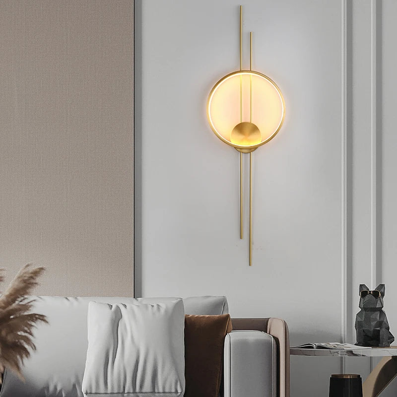 Gold Minimalist Post Modern Wall Lamp