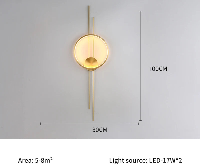 Gold Minimalist Postmodern Wall Lamp