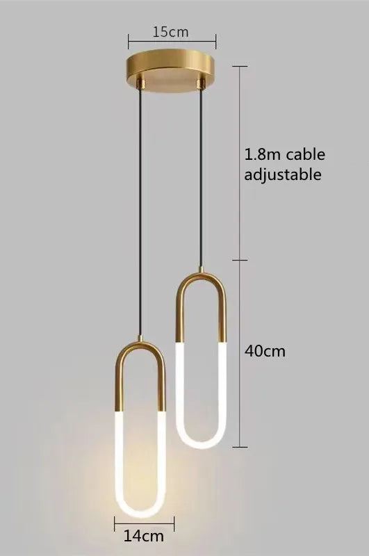 Modern Bedroom Pendant Light Gold