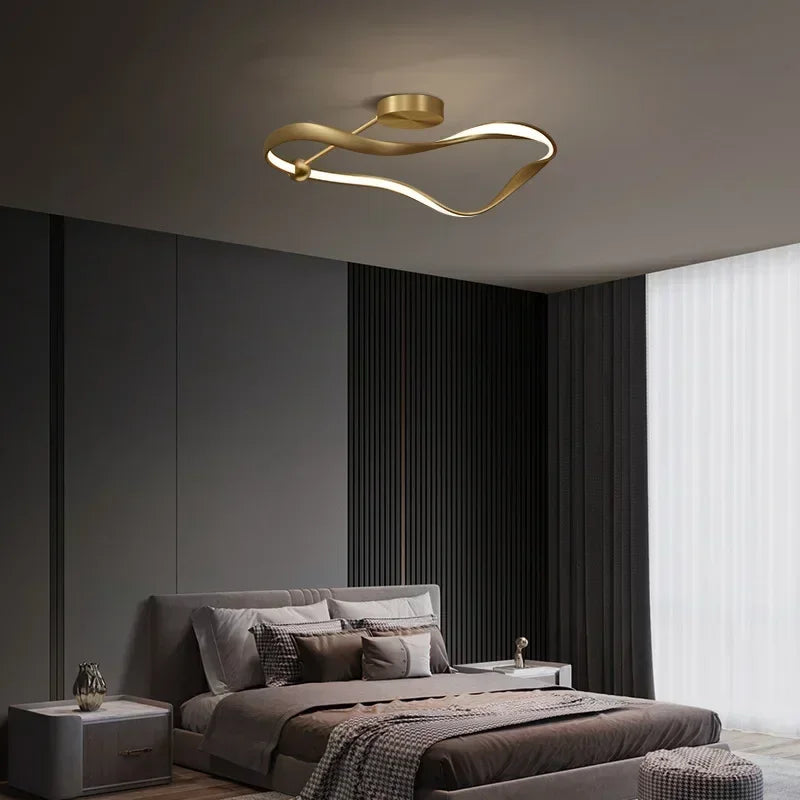 Gold Modern Ceiling Lights For Bedroom