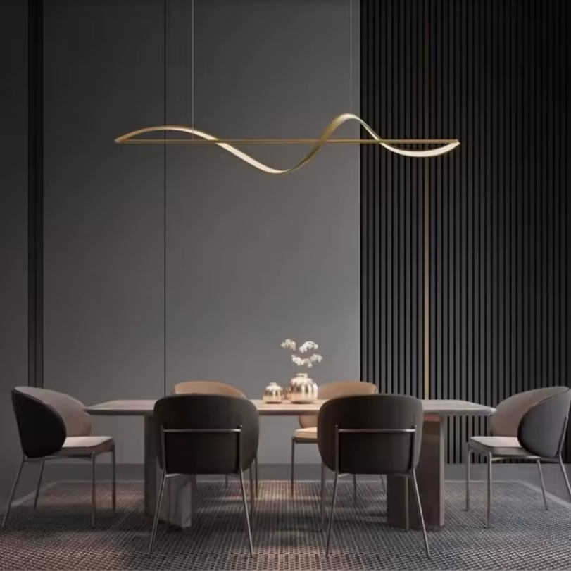 Modern Dining Room Kitchen Light Gold