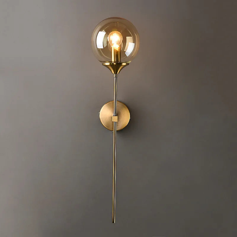 Gold Modern Glass Ball Wall Lights