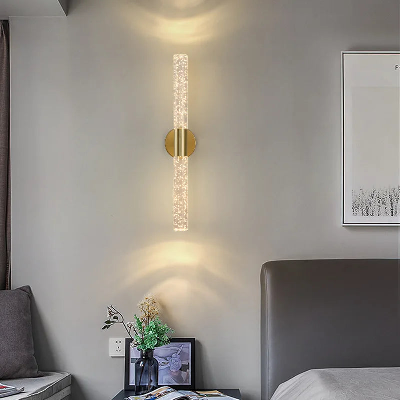 Gold Nordic Crystal Wall Lamp