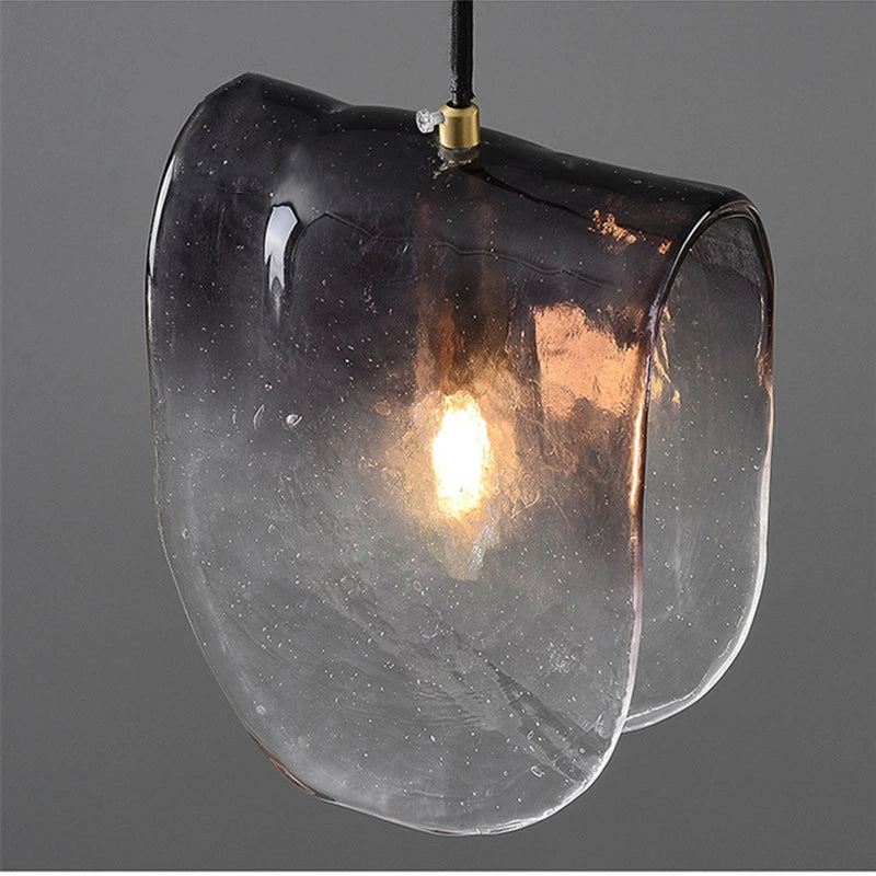 Gradient Gray Glass Hanging Ceiling Lights