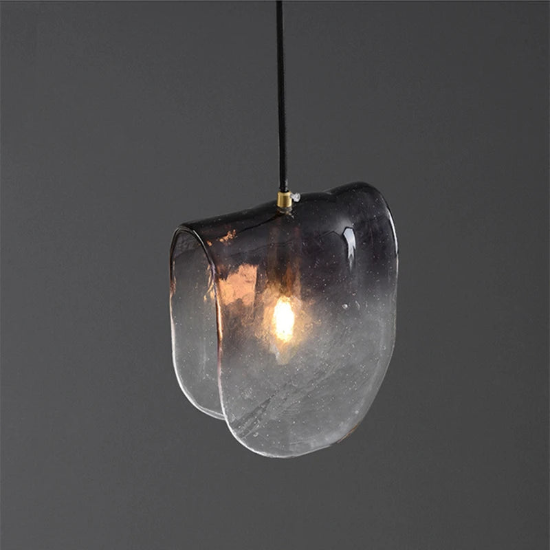 Gradient Gray Glass Hanging Ceiling Light Fixtures