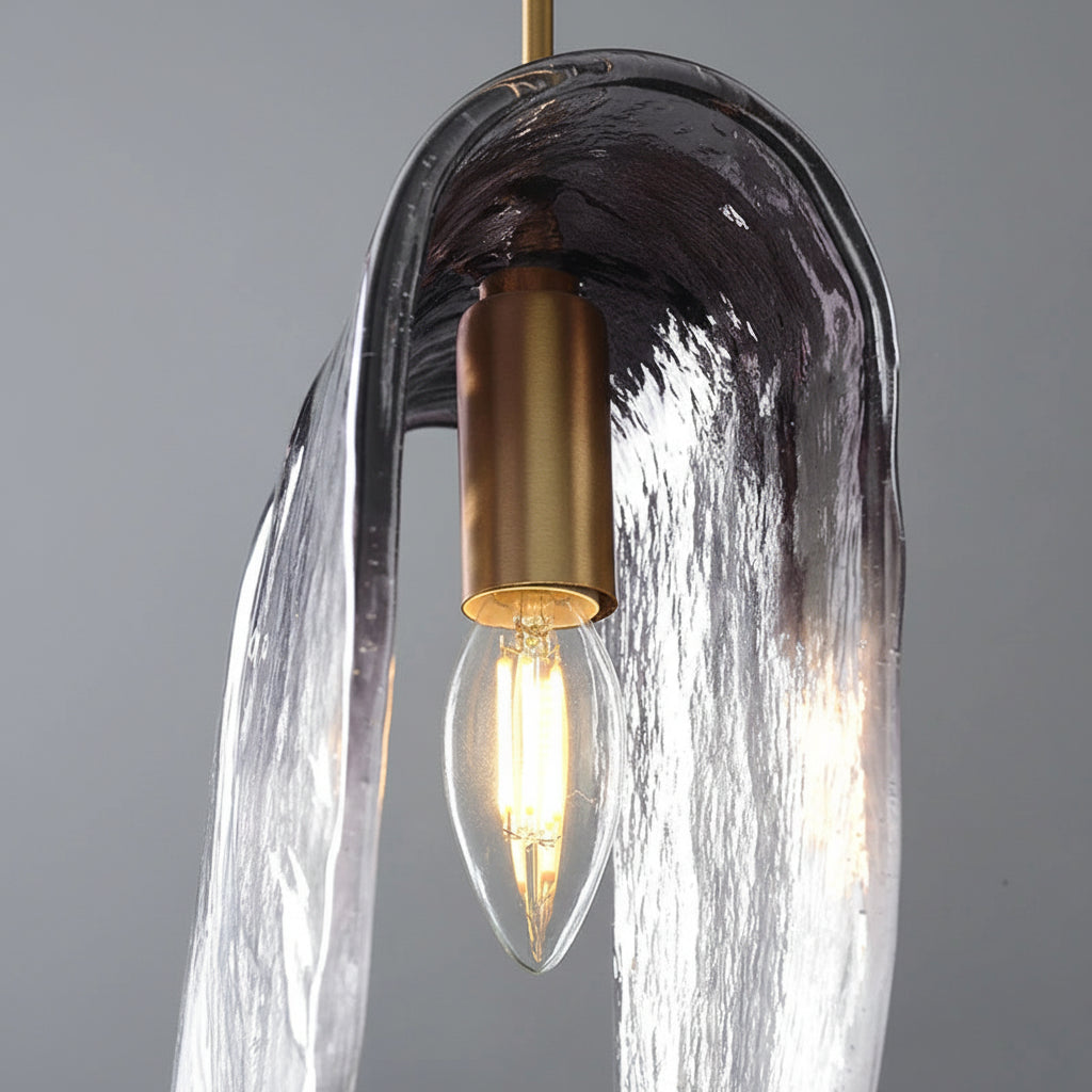 Gradient Gray Glass Hanging Ceiling Lights