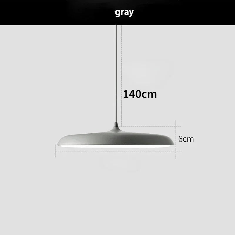 Grey Modern Round Hanging Ceiling Lights For Kitchen Dining Or Living Room