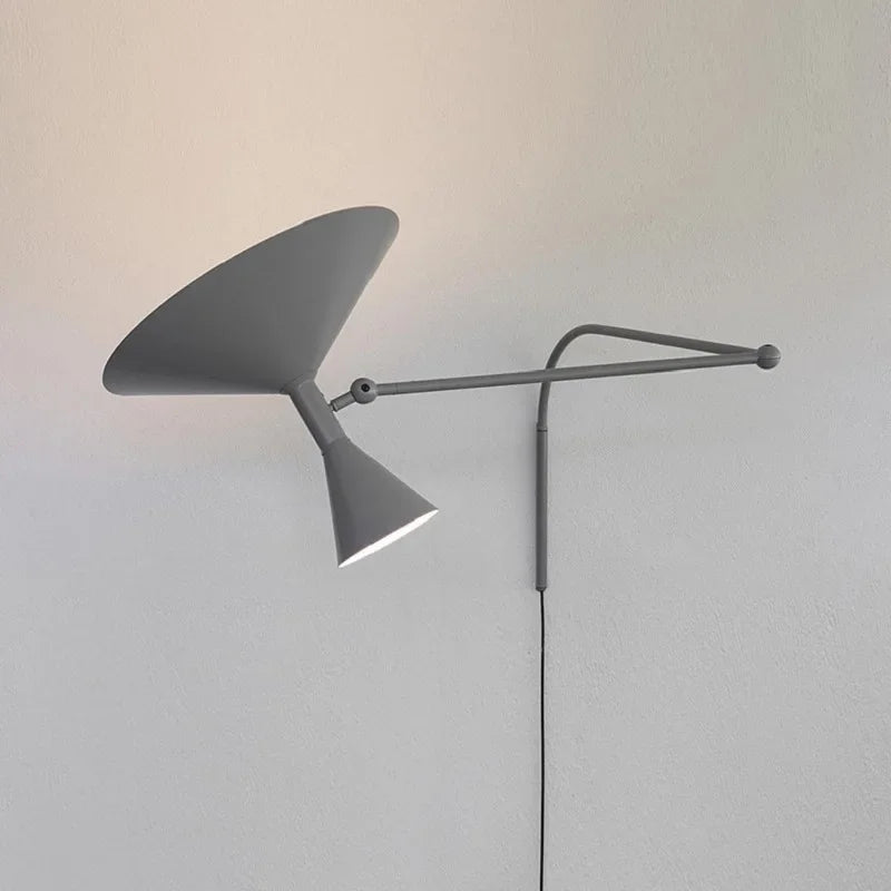 Wall Lamp With Swing Arm Grey
