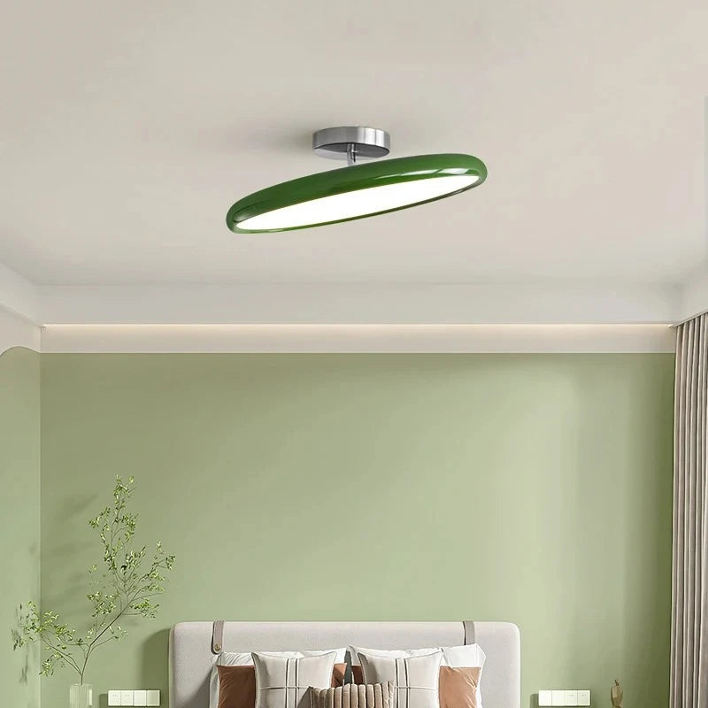 Green Round Ceiling Light With Adjustable Angle