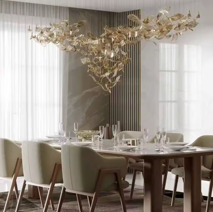 Hand Blown Glass Chandelier