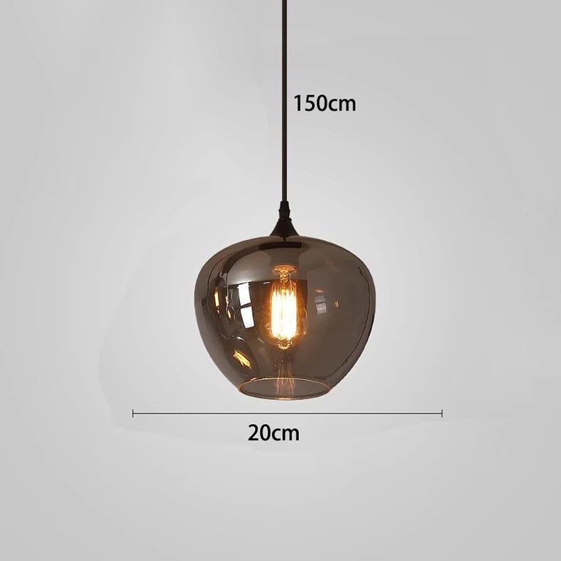 Handblown Glass Ceiling Light detail