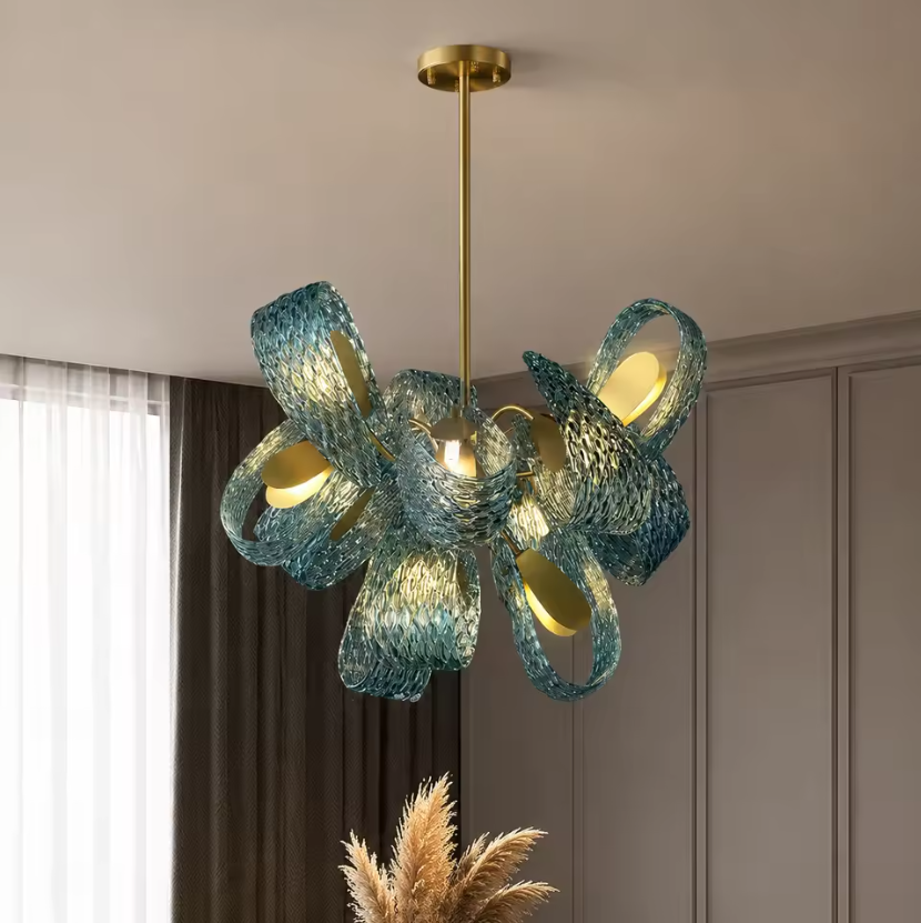 Handmade Blue Glass Ceiling Lights