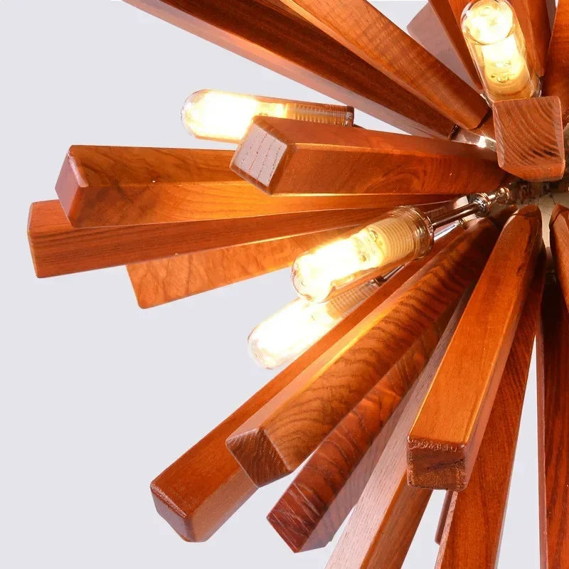 Handmade Dark Wooden Ceiling Lights