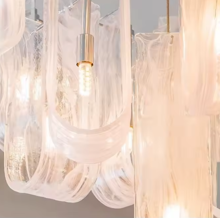 Handmade Glass Ribbon Chandelier