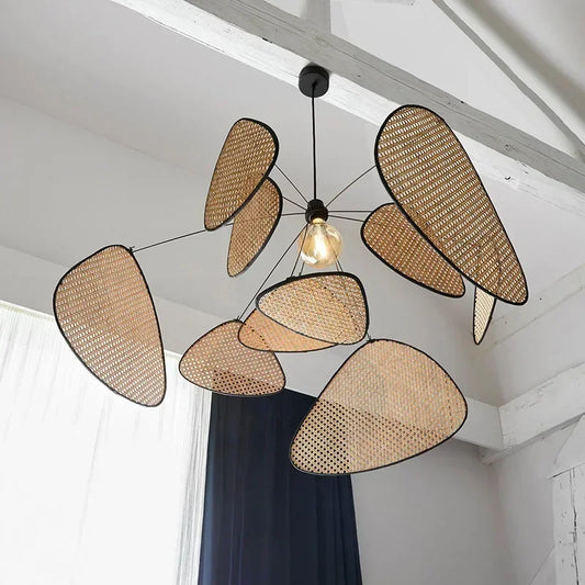 Handmade Rattan Leaf Ceiling Light