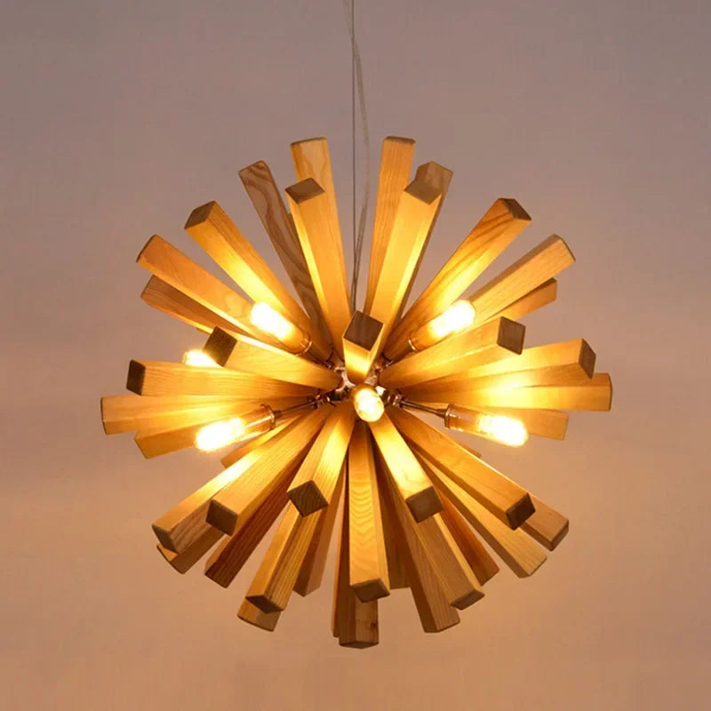 Handmade Wabi Sabi Wooden Ceiling Lights