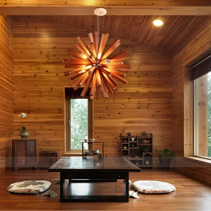 Handmade Wooden Ceiling Lights For Living Room