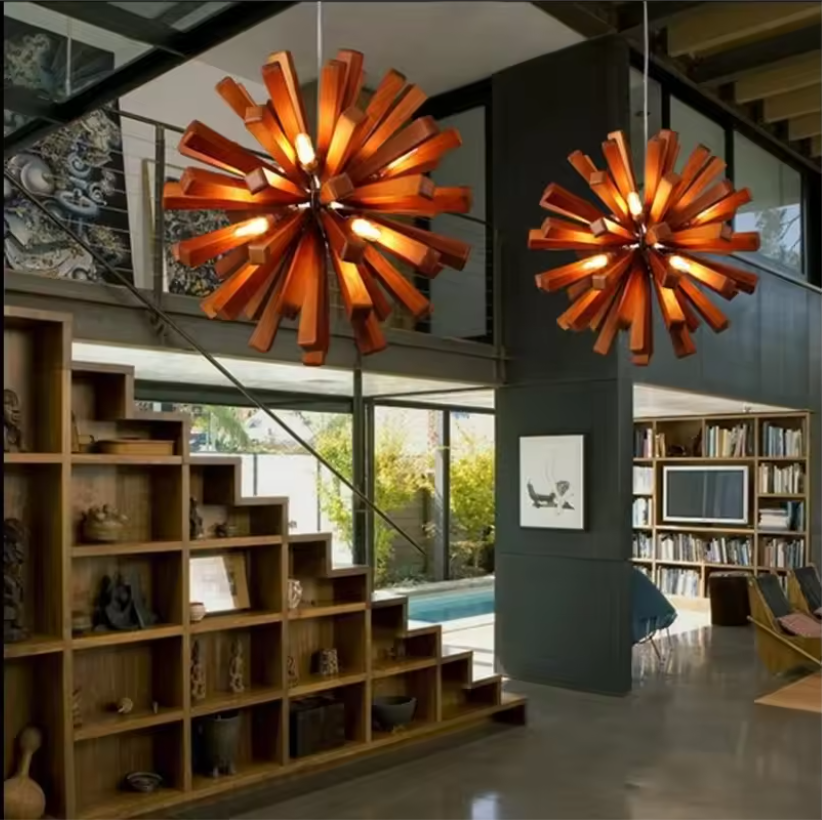 Handmade Wooden Hanging Ceiling Lights