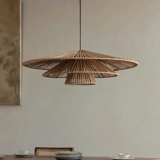 Hanging Wicker Ceiling Lamp
