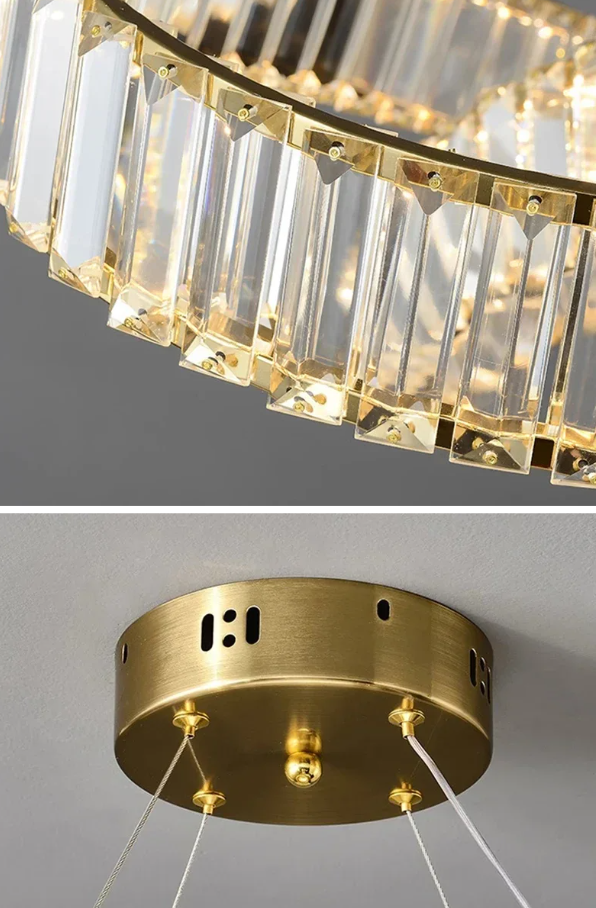 Infinity Crystal Pendant Light Fixture