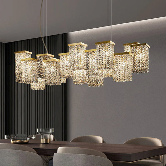 Italian Crystal Pendant Light Chandelier