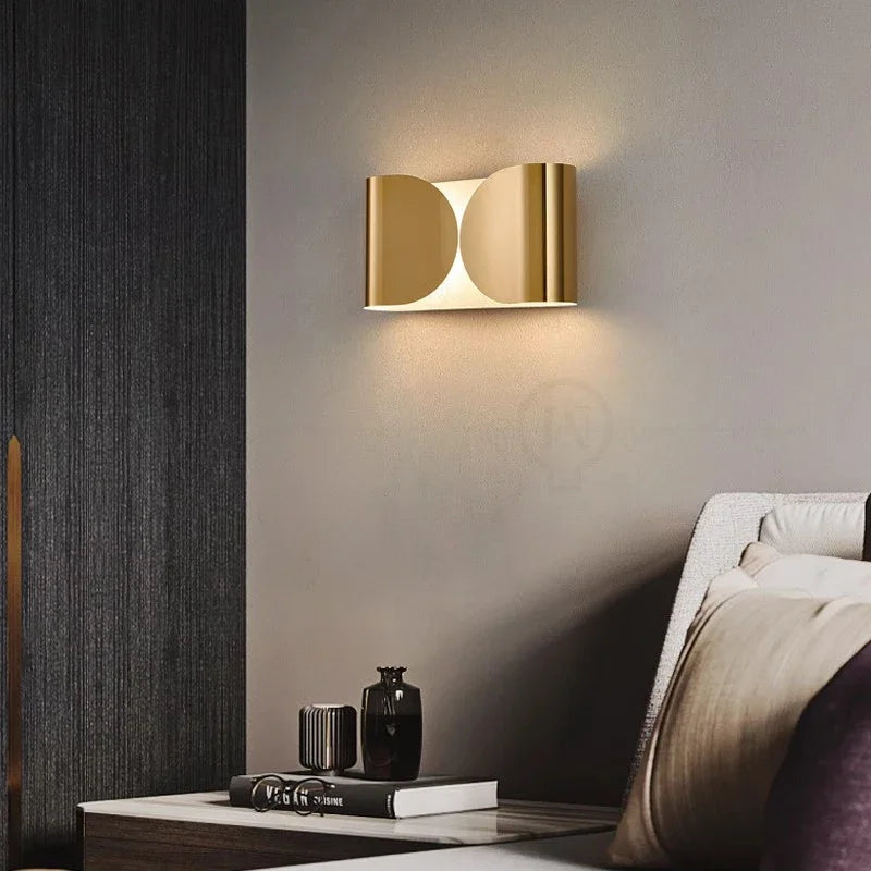 Italian Designer Wall Light Bedroom Gold